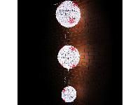 Объемная светодиодная фигура Шары, 165х50/45/30 см, 18 Вт, 300 диодов, белый/красный
